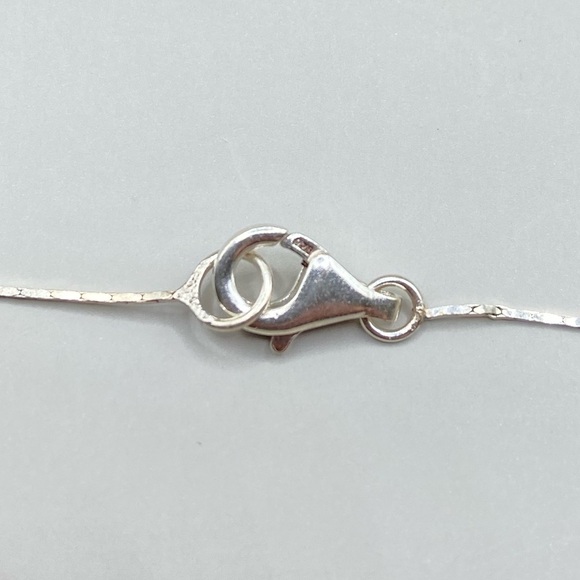 Sterling Silver Faux Pearl Satellite Necklace - Picture 6 of 6